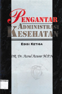 Image of Pengantar adminstrasi kesehatan