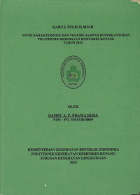 Image of Analisa kadar timbal (Pb) pada kue cucur yang dijual di kelurahan Oesao kecamatan Kupang Timur Kabupaten Kupang tahun 2013