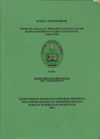 Image of Studi pelaksanaan pengawasan kualitas air di Dinas Kesehatan Kabupaten Kupang tahun 2012