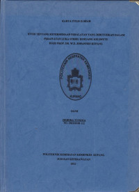 Image of Studi tentang ketersediaan peralatan yang dibutuhkan dalam perawatan luka steril di ruang Kelimutu RSUD. Prof. Dr. W.Z. Johanes Kupang