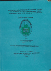 Image of Uji aktivitas antioksidan ekstrak etanol kulit pohon faloak (sterculia comosa wallich) dengan metode DPPH (1,1-difenly-2 picrylhydrazyl)