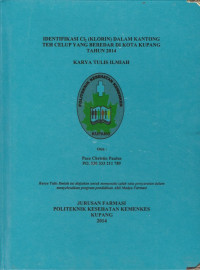 Image of Identifikasi Cl2 (Klorin) dalam kantong teh celup yang beredar di kota kupang tahun 2014