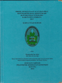 Image of Profil penggunaan alat dan obat kontrasepsi bagi akseptor KB di puskesmas Lewoleba kabupaten lembata 2013