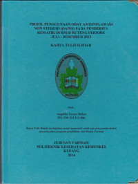Image of Profil penggunaan obat antiinflamasi non steroid (Oains) pada penderita rematik di RSUD Ruteng periode juli - desember 2013