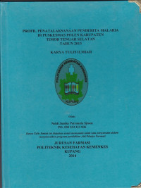 Image of Profil penatalaksanaan penderita malaria di Puskesmas Polen Kabupaten Timor Tengah Selatan tahun 2013