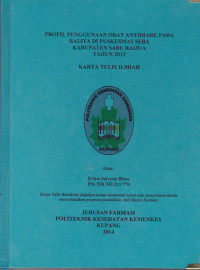 Image of Profil penggunaan obat antidiare pada balita di Puskesmas Seba Kabupaten  Sabu Raijua tahun 2013
