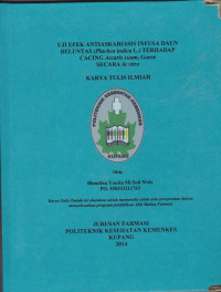 Image of Uji efek antiaskariasis infusa daun beluntas (Pluchea indica L.) terhadap cacing Ascaris suum, Goeze secata in vitro