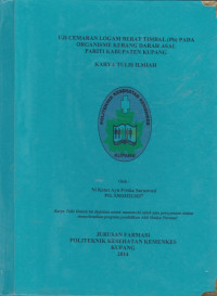 Image of Uji cemaran logam berat timbal (Pb) pada organisme kerang darah asal pariti kabupaten Kupang