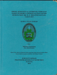 Image of Profil sensitifitas antibiotik terhadap pasien penderita infeksi saluran kemih di RSUD. Prof. Dr.W.Z. Johannes Kupang tahun 2013