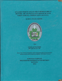 Image of Analisis perencanaan obat berdasarkan metode ABC di instalatasi farmasi rumah sakit Samuel J. Moeda Kota Kupang