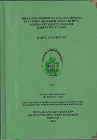 Image of Prevalensi infeksi Soil Transmitted Helminths pada siswa SD Negeri Huko'u di Desa Oesena Kecamatan Amarasi Kabupaten Kupang