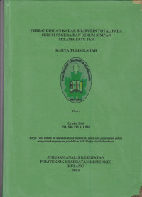 Image of Perbandingan kadar bilirubin total pada serum segera dan serum simpan selama satu jam