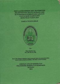 Image of Prevalensi infeksi soil Transmitted Helminth pada balita kurang gizi di Puskesmas Korbafo kecamatan Pantai Baru Kabupaten Rote Ndao tahun 2014