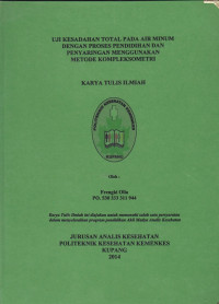 Image of Uji kesadahan total pada air minum dengan proses pendidihan dan penyaringan menggunakan metode kompleksometri