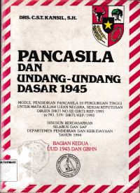 Image of Pancasila dan undang-undang dasar 1945 : Pendidikan pancasila di perguruan tinggi
