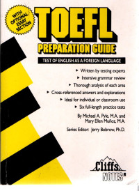 Image of TOEFL Preparation Guide