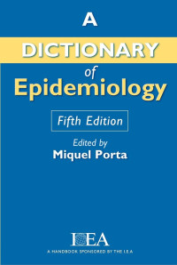 Image of A Dictionnary Epidemiology