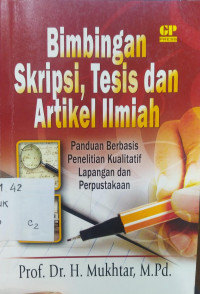 Image of Bimbingan Skripsi, Tesis dan Artikel Ilmiah