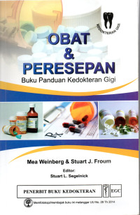 Image of Buku panduan kedokteran gigi : Obat & peresapan = The dentist's drug and precription guide