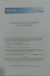 Image of Current concepts in preventive dentistry