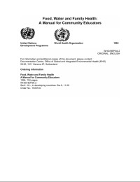 Image of Food, Water and Family Health: A Manual for Community Educators
