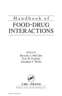 Image of Handbook of FOOD-DRUG INTERACTIONS