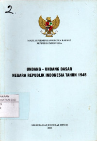 Image of Undang - undang dasar negara republik indonesia tahun 1945