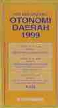 Image of Undang- Undang Otonomi Daerah 1999