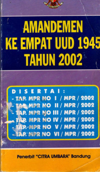 Image of Amandemen ke Empat UUD 1945 Tahun 2002
